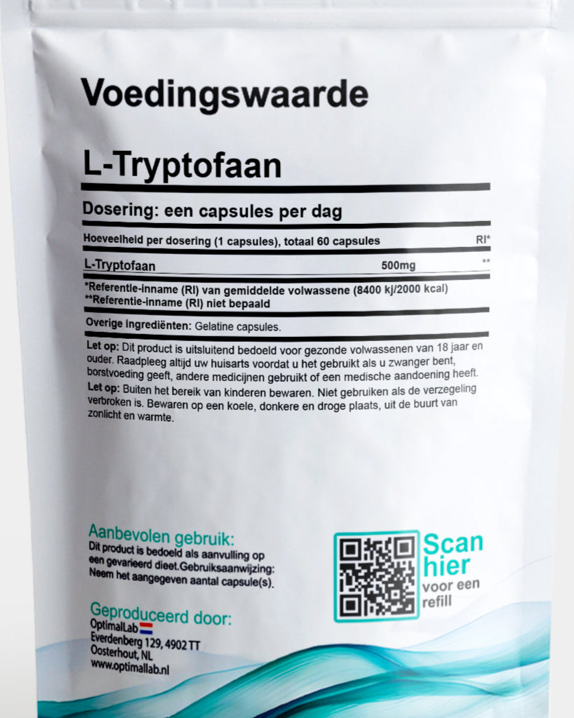 L-Tryptofaan | 500mg | Vanaf 60 Capsules