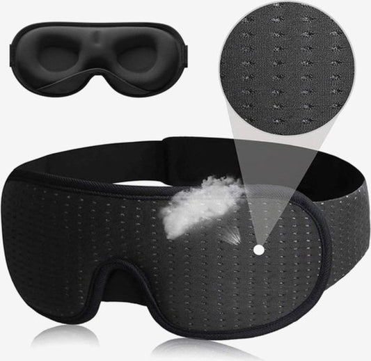 Slaapmasker - Zwart -  100% verduisterend
